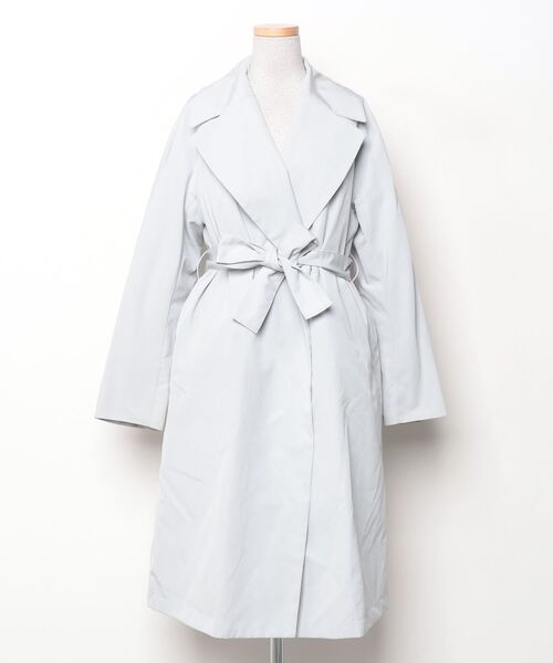 TOMORROWLANDダウンロングコート ライトグレー レディースロングコート TOMORROWLAND（トゥモローランド） ダウンコート 34 グリーン