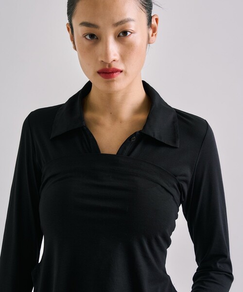 ポロシャツ ポロ Overdyed Polo Sweater/オーバーダイショートスリーブポロスウェット レディース FRED PERRY ポロシャツ ポロ Pointelle Detail Knitted Polo