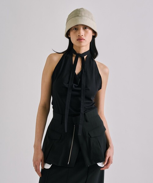ポロシャツ ポロ 「3way」Halterneck Layered Polo｜ウォッシャブル/ロンT/夏服 レディース UNITED TOKYO ポロシャツ ポロ 「3way」Halterneck Layered Polo