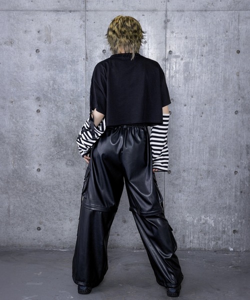 amilige アミリージュ ツギハギ ベア プリント クロップド トップス ツギハギベアプリントクロップドトップス（Tシャツ/カットソー