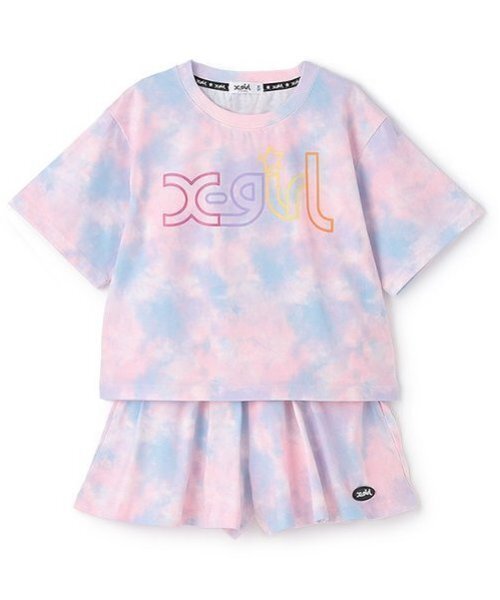 X-girl タイダイ柄 フリース 130 新品 X-girl タイダイ柄