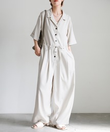 人気完売カラー★ ドッキングオールインワン★モカーキ★新品 select MOCA（セレクトモカ） オールインワン オープンカラー