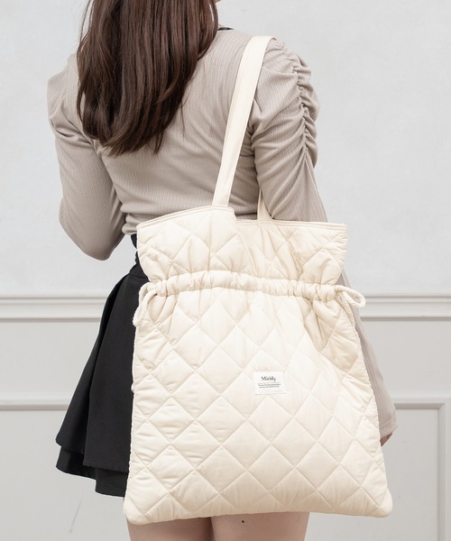 Miridy トートバッグ 推し活「オシイロ」ナイロンキルティングトート
