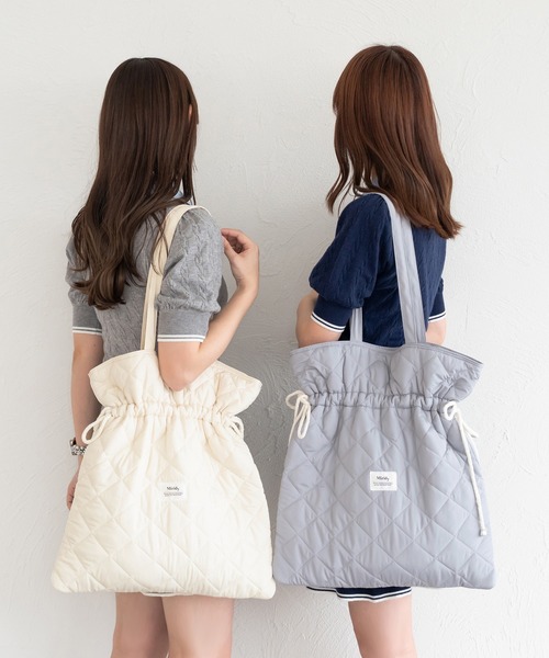 Miridy トートバッグ 推し活「オシイロ」ナイロンキルティングトート