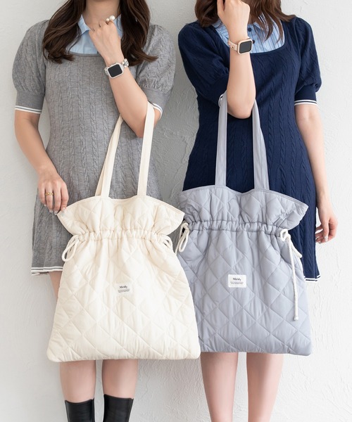 Miridy トートバッグ 推し活「オシイロ」ナイロンキルティングトート 