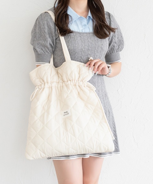 Miridy トートバッグ 推し活「オシイロ」ナイロンキルティングトート 