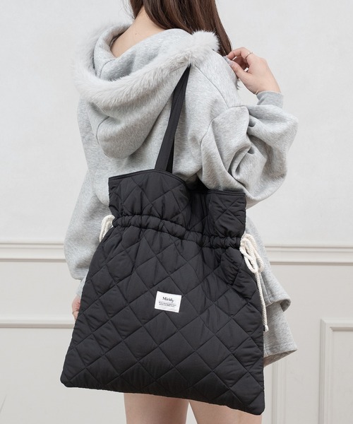 Miridy トートバッグ 推し活「オシイロ」ナイロンキルティングトート