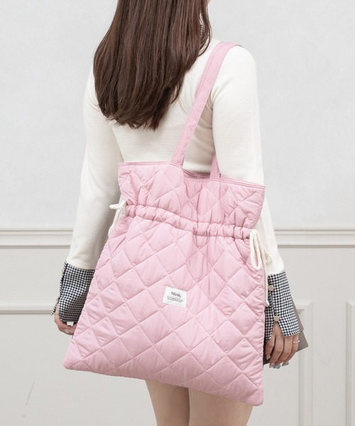 Miridy トートバッグ 推し活「オシイロ」ナイロンキルティングトート