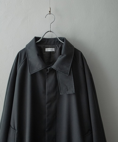 「Nilway」 ステンカラーコート LARGE ブラック メンズ_画像5