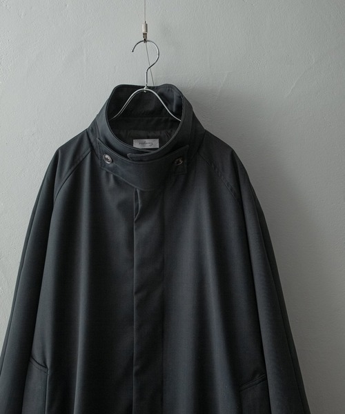 「Nilway」 ステンカラーコート LARGE ブラック メンズ_画像7