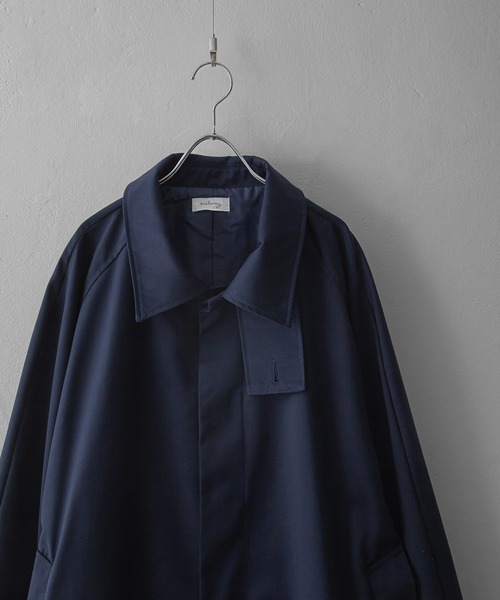 「Nilway」 ステンカラーコート LARGE ブラック メンズ_画像8