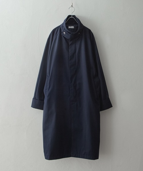 「Nilway」 ステンカラーコート LARGE ブラック メンズ_画像9