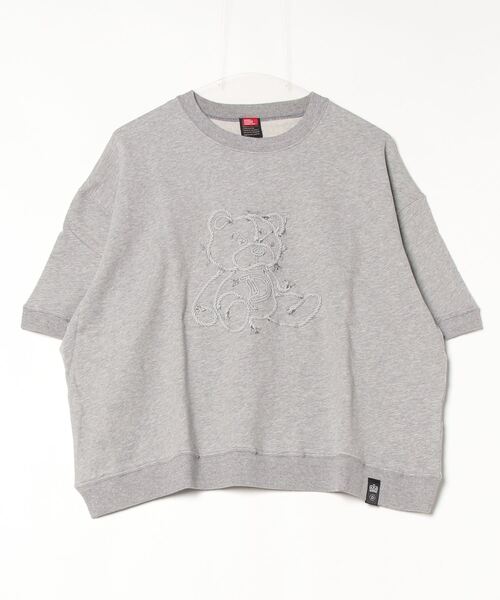 ダブルスタンダード ニット レディースザックリ大きめニット フリーサイズ DOUBLE STANDARD CLOTHING ニット セーター ベアプリント裏毛