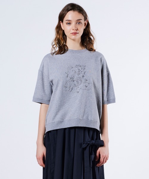 ダブルスタンダード ニット レディースザックリ大きめニット フリーサイズ DOUBLE STANDARD CLOTHING ニット セーター ベアプリント裏毛