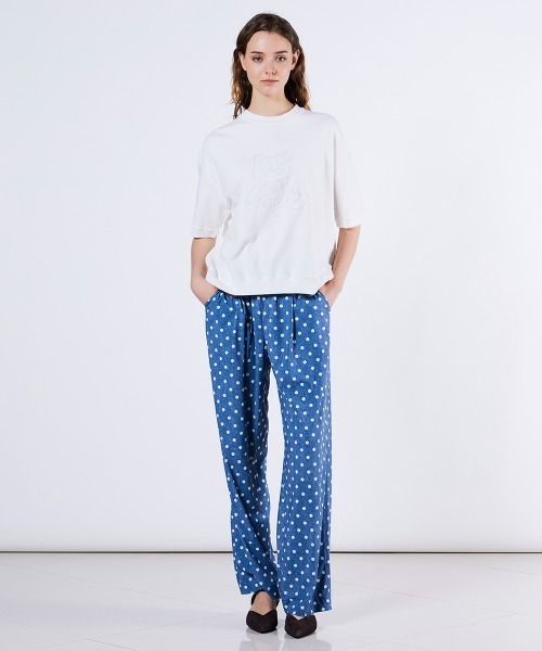 ニット セーター ベアプリント裏毛ニット レディース DOUBLE STANDARD CLOTHING ニット セーター ベアプリント裏毛