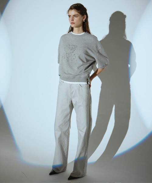 ニット セーター ベアプリント裏毛ニット レディース DOUBLE STANDARD CLOTHING ニット セーター ベアプリント裏毛