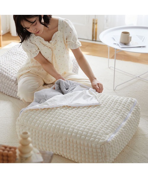 クッション クッションカバー クッションになる布団収納ケース ぽこ