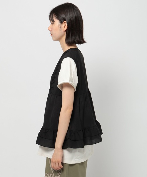 niko and... ピコフリル＆リボン付　ジレ、ベスト niko and ピコフリル＆リボン付 ジレ、ベスト - メルカリ
