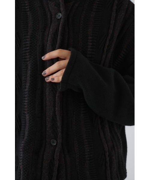 RIM.ARK カーディガン Different surfaces knit CD ディファレント