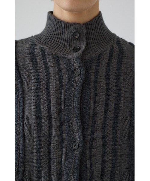 RIM.ARK カーディガン Different surfaces knit CD ディファレント