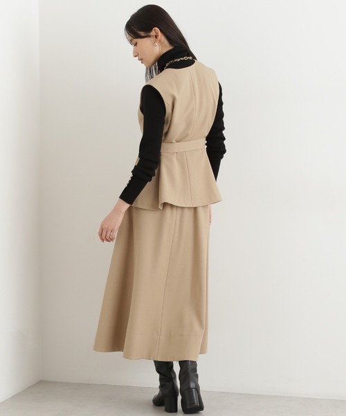 美品】 NATURAL BEAUTY BASICベージュ セットアップ L NATURAL BEAUTY