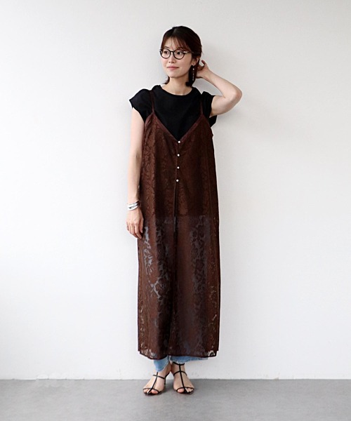 Jines（ジネス） ワンピース レース2wayキャミワンピース : ZOZOTOWN