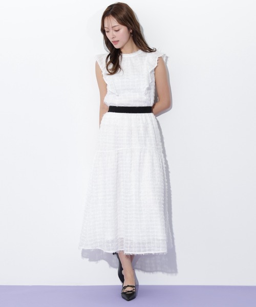 新品　JILL STUART スカート JILL by STUART スカート バイカラーステッチタックスカート