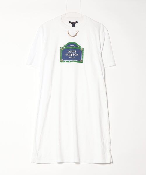 LOUIS VUITTON 「LOUIS VUITTON」 Tシャツワンピース M ホワイト