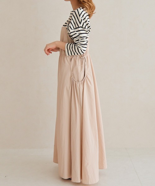 「Social GIRL」 キャミソールワンピース M ベージュ レディース_画像5