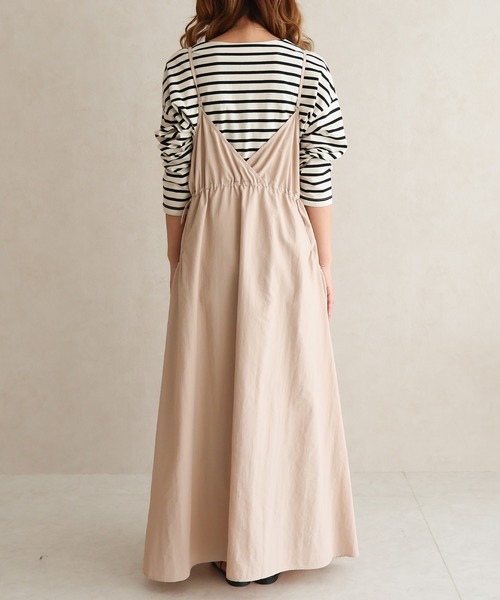 「Social GIRL」 キャミソールワンピース M ベージュ レディース_画像7