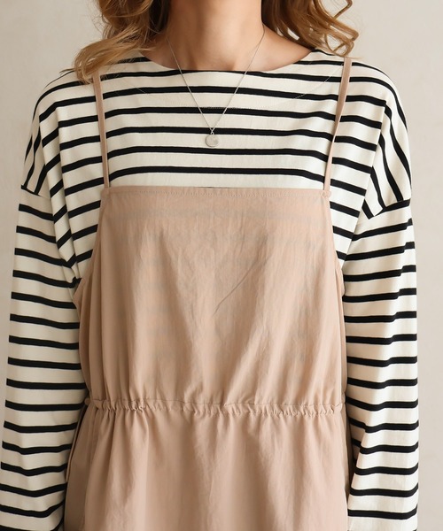 「Social GIRL」 キャミソールワンピース M ベージュ レディース_画像8