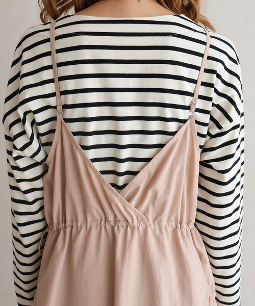 「Social GIRL」 キャミソールワンピース M ベージュ レディース_画像9