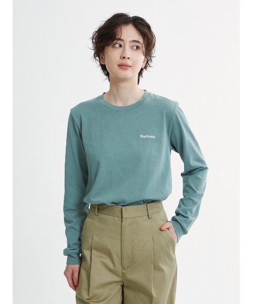Barbour（バブアー） tシャツ ワンポイント ロゴ ロングスリーブT
