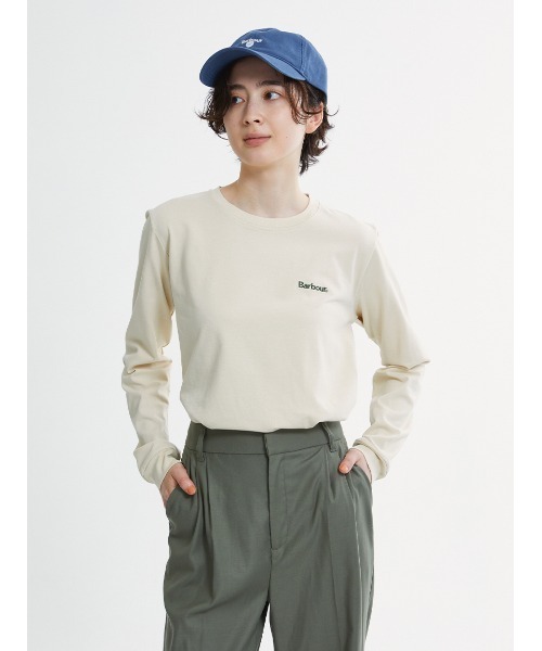 Barbour（バブアー） tシャツ ワンポイント ロゴ ロングスリーブT 