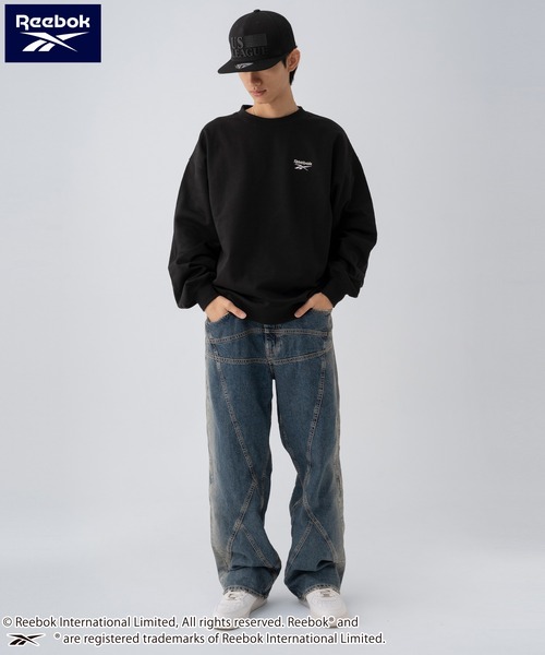 リーボック　Reebok　ブラック スウェット　セットアップ Reebok セットアップ 「別注」Reebok/リーボック 裏起毛ドロー