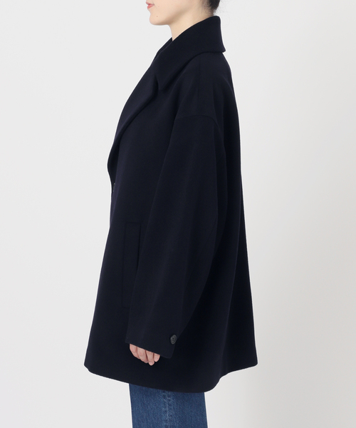 コート アウター ショートメルトモッサテイラーコクーンミドル レディース ショートメルトモッサテイラーコクーンミドル｜ベーセーストックの