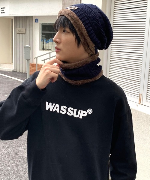 ARCADE（アーケード） ニット帽 ニットキャップ 暖か2点セット 裏ボア