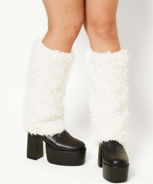 レッグウォーマー 「インパクト抜群×トレンド映え」レディース ファー