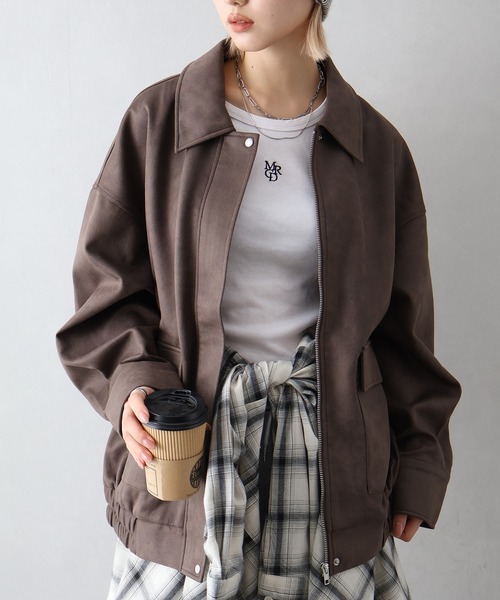 SpRay（スプレイ） ブルゾン アウター ヴィンテージスウェードZIP