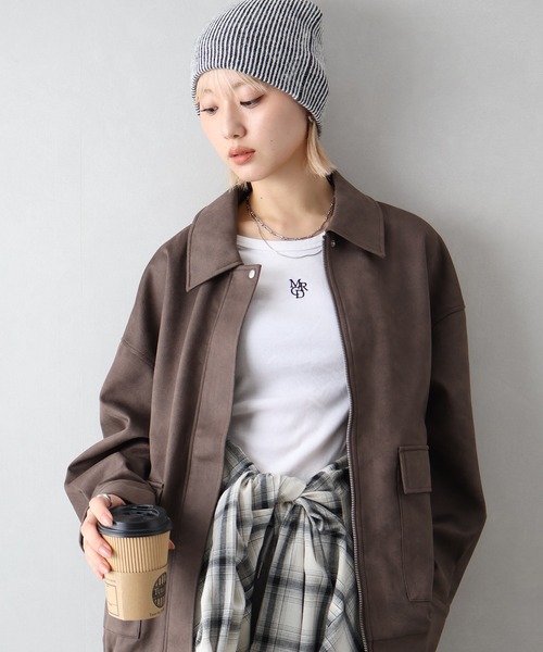 SpRay（スプレイ） ブルゾン アウター ヴィンテージスウェードZIP