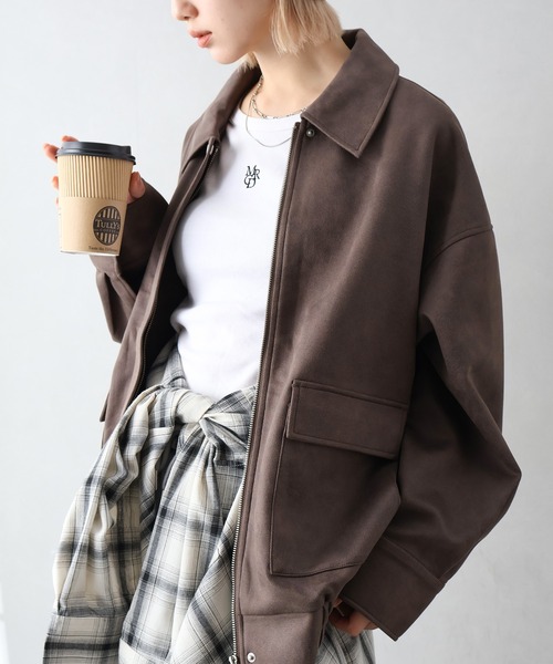 SpRay（スプレイ） ブルゾン アウター ヴィンテージスウェードZIP