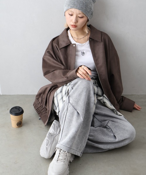 SpRay（スプレイ） ブルゾン アウター ヴィンテージスウェードZIP