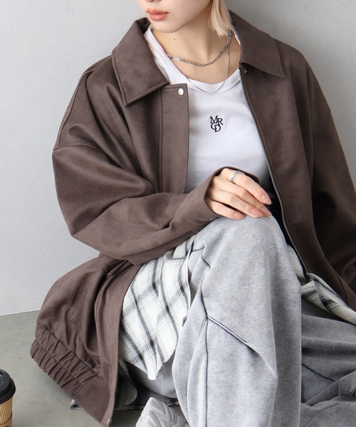 SpRay（スプレイ） ブルゾン アウター ヴィンテージスウェードZIP