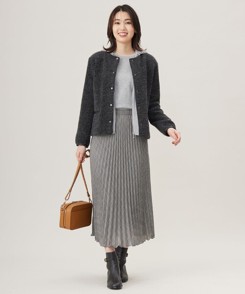 「J.PRESS Ladies」 ニットパーカー SMALL ブラック レディース_画像3