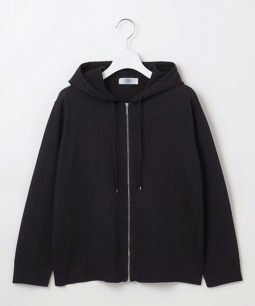 「J.PRESS Ladies」 ニットパーカー SMALL ブラック レディース_画像7