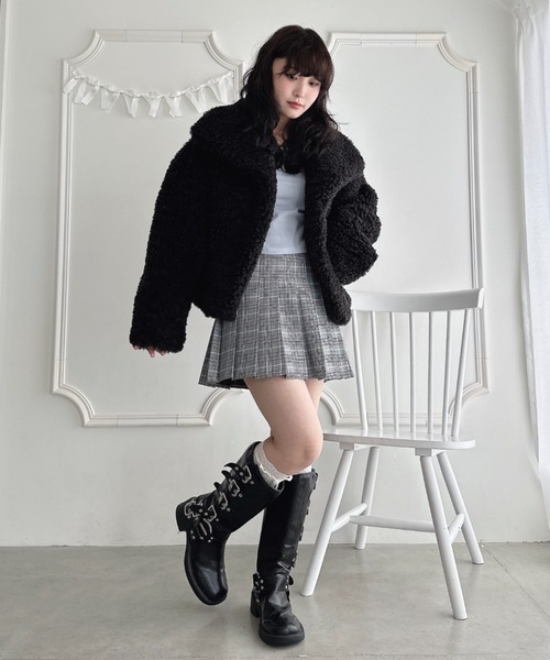 Loueme ステンカラーコート コート プードルファージャケット