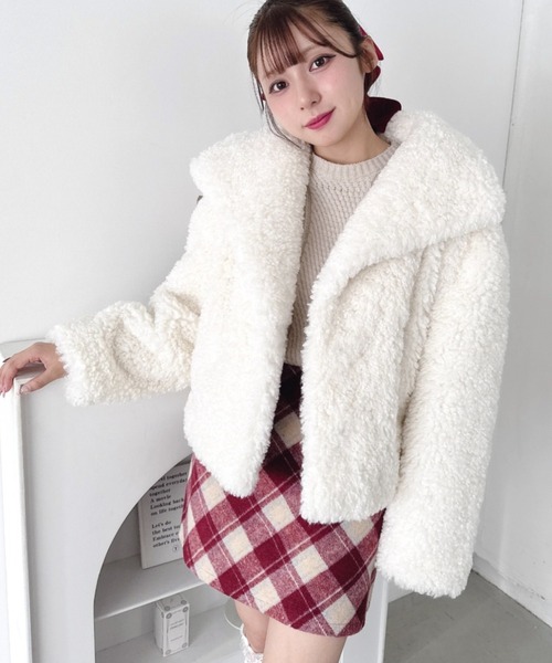 Loueme ステンカラーコート コート プードルファージャケット