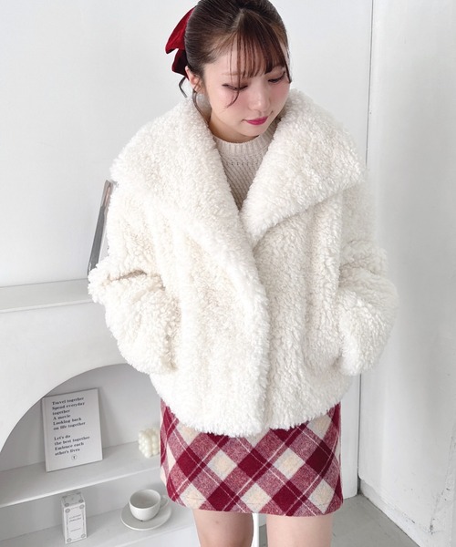 Loueme ステンカラーコート コート プードルファージャケット