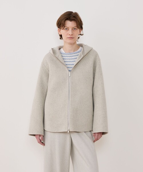 GALERIE VIE ウールカシミヤメルトン バルカラー　ショートコート GALERIE VIE ウールカシミヤメルトン バルカラーショートコート - メルカリ