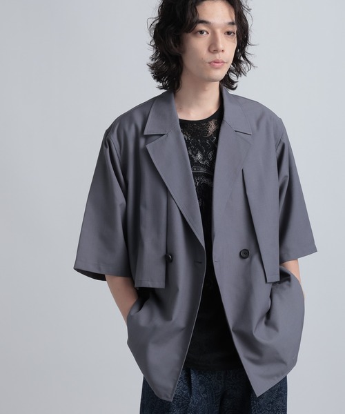 HARE グレー テーラードジャケット M NARRIL】Wool Blend Tailored Jacket（テーラードジャケット）｜HARE